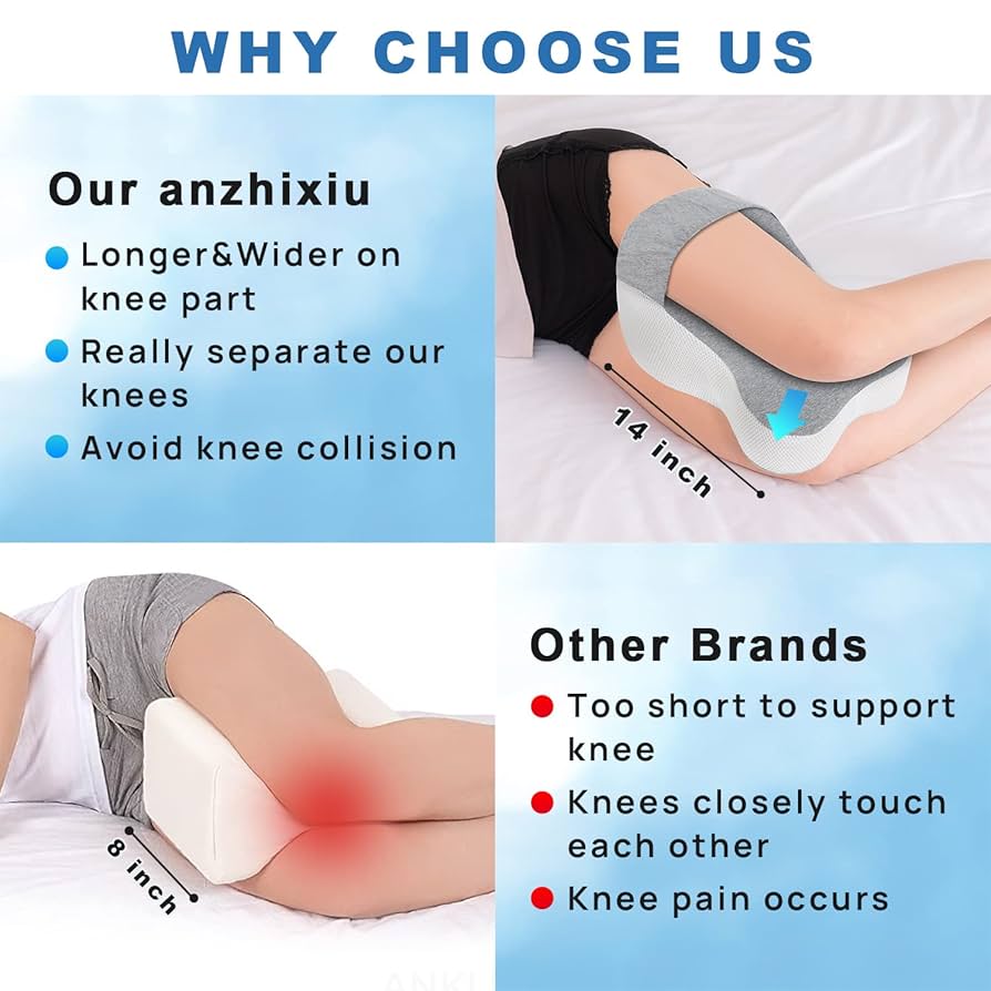 Amazon｜anzhixiu 膝枕 横向きに寝る方のための膝枕 脚の分離に